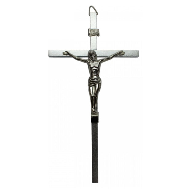 Brazilian Original Metal Wall Crucifix 21cm Religious Articles Decoration Collectible