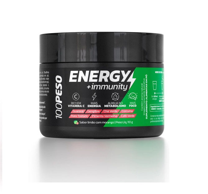 Energy Immunity Lemon Strawberry Thermogenic Natural Supplement 110g - 100 Peso