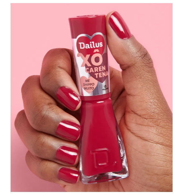 Brazilian Original Dailus Xô Carentena Nail Polish Kit 6 Colors Red Set Beauty Art