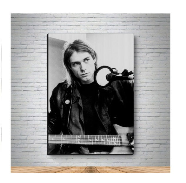 Kurt Cobain Nirvana MDF Canvas Decorative Collectible Painting Music Art A3