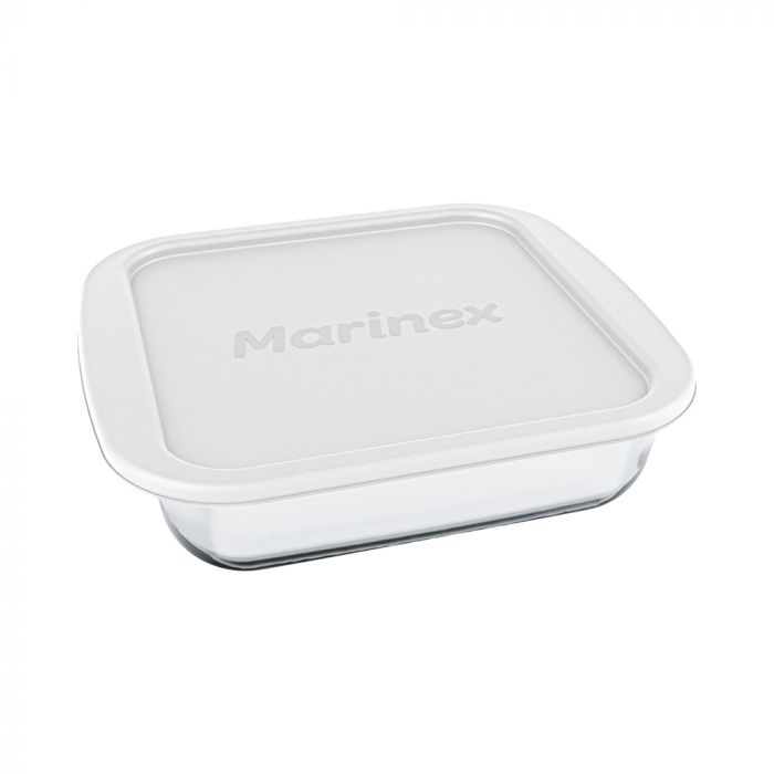 Assadeira Quadrada Com Tampa Plástica Marinex 1,8l / Square baking sheet with marinex plastic cap 1,8L - Nadir Figueiredo