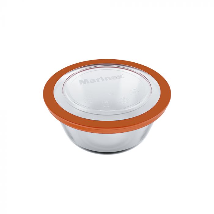 Tigela Redonda Com Tampa Plástica Marinex Pratica 600ml / Round bowl with plastic cover Marinex practices 600ml - Nadir Figueiredo