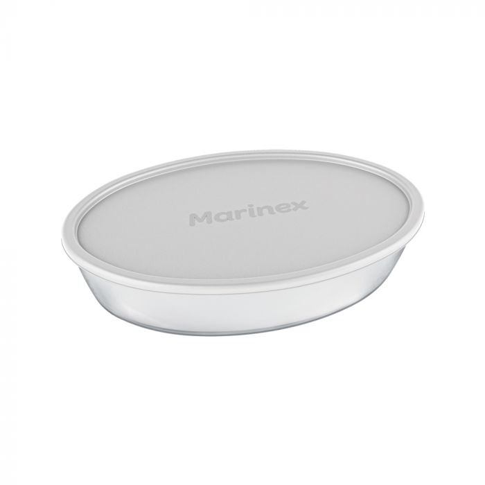 Assadeira Oval Com Tampa Plástica Marinex 2,4l / Oval baking sheet with marinex plastic cap 2.4L - Nadir Figueiredo