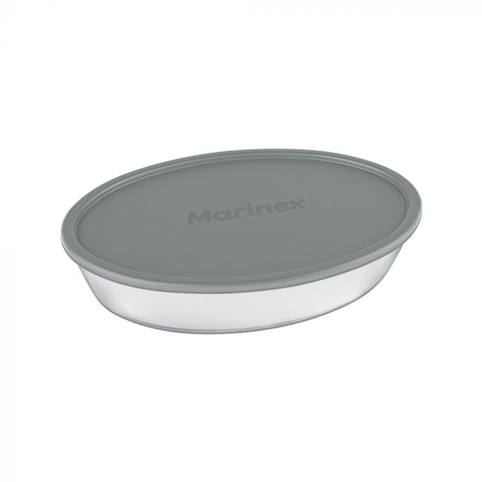 Assadeira Oval Com Tampa Plástica Marinex 2,4l / Oval baking sheet with marinex plastic cap 2.4L - Nadir Figueiredo