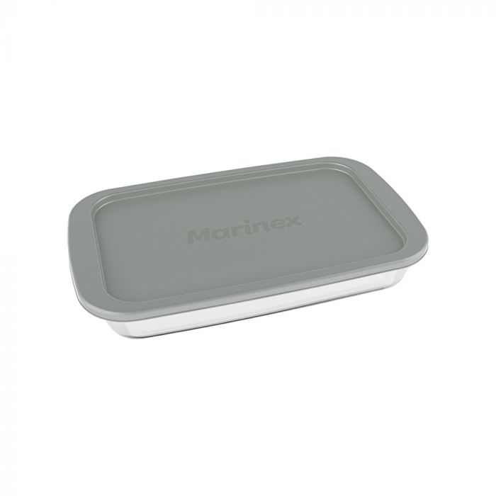 Assadeira Retangular Com Tampa Plástica Marinex 1,6l / Rectangular baking sheet with marinex plastic cap 1,6L - Nadir Figueiredo