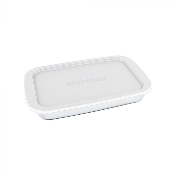 Assadeira Retangular Com Tampa Plástica Marinex 1,6l / Rectangular baking sheet with marinex plastic cap 1,6L - Nadir Figueiredo