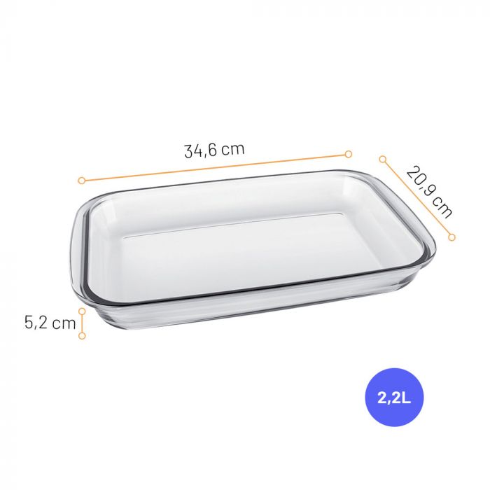 Assadeira Retangular Marinex 2,2l / Marinex 2.2L rectangular baking sheet - Nadir Figueiredo