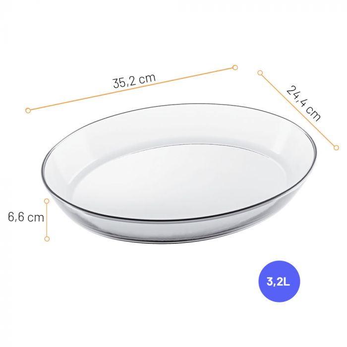 Assadeira Oval Marinex 3,2l / MARINEX Oval baking sheet 3.2L - Nadir Figueiredo