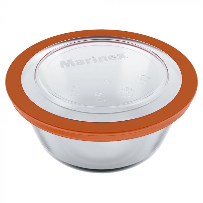 Tigela Redonda Com Tampa Plástica Marinex Pratica 2,4l / Round bowl with plastic cover Marinex practices 2.4L - Nadir Figueiredo